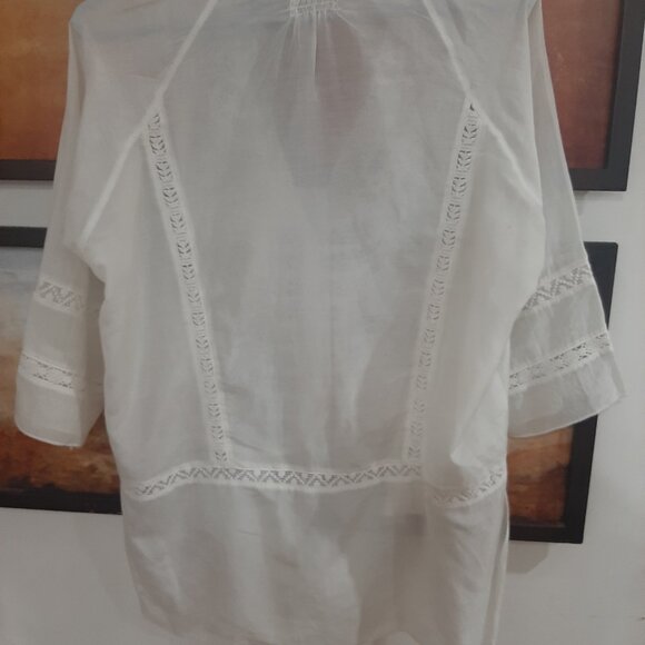 Anthropologie boho crochet silk blouse - Picture 14 of 16